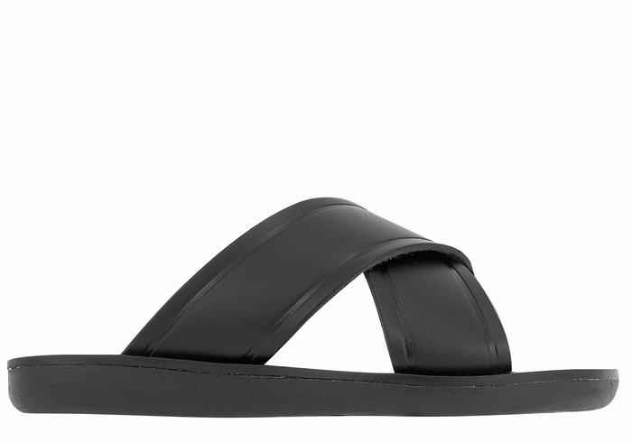 Black Kids\' Ancient Greek Sandals Little Thais Soft Slide Sandals | ZQY1052EM