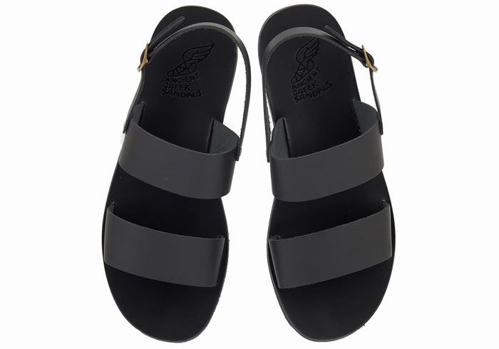 Black Men Ancient Greek Sandals Dinatos Casual Sandals | OXF9294WG