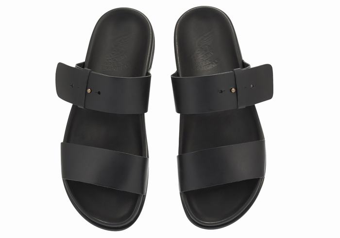 Black Men Ancient Greek Sandals Kimon Slide Sandals | JBD4135WE