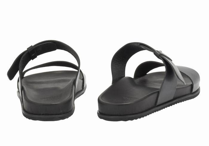 Black Men Ancient Greek Sandals Kimon Slide Sandals | JBD4135WE