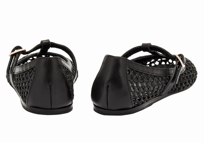 Black Women Ancient Greek Sandals Aerati Ballerina | MZP346BW