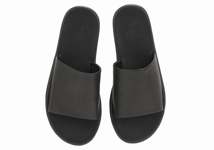 Black Women Ancient Greek Sandals Cerastes Slide Sandals | XED2166SF