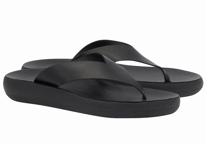 Black Women Ancient Greek Sandals Charys Comfort Flip Flops | TDW2277LL