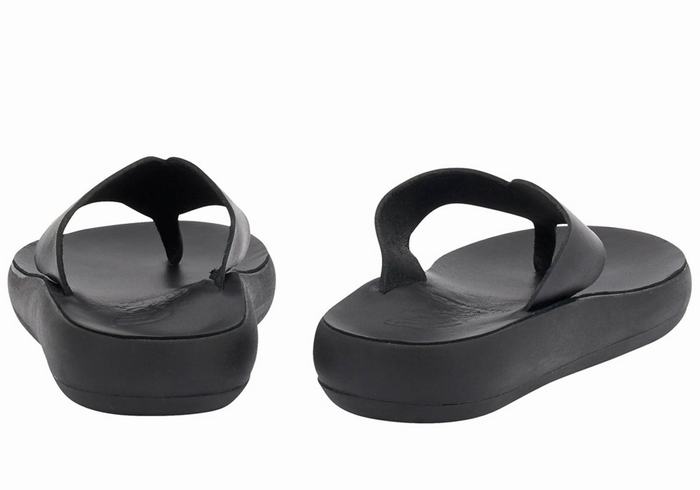 Black Women Ancient Greek Sandals Charys Comfort Flip Flops | TDW2277LL