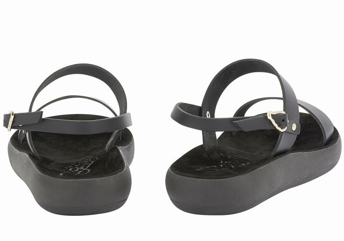 Black Women Ancient Greek Sandals Clio Comfort Casual Sandals | JOV7329WC