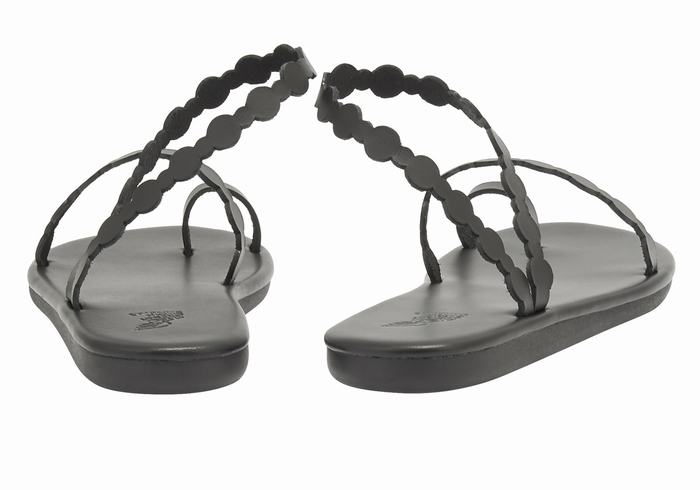 Black Women Ancient Greek Sandals Cronos Toe-Post Sandals | JBZ2427CA