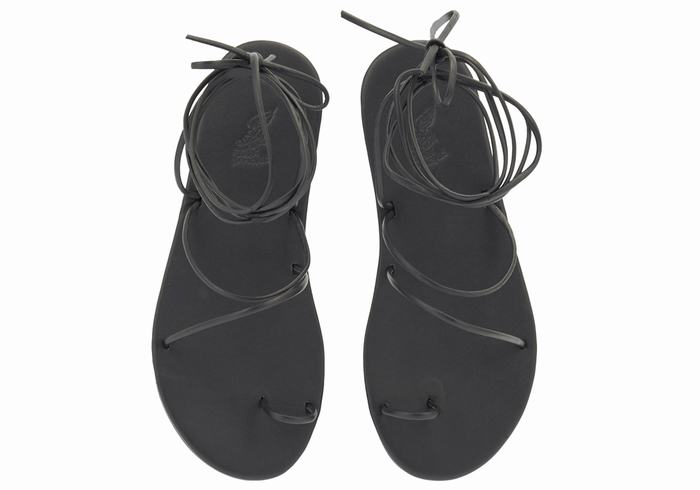 Black Women Ancient Greek Sandals Du Toe-Post Sandals | KSW9712OG