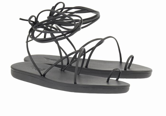 Black Women Ancient Greek Sandals Du Toe-Post Sandals | KSW9712OG