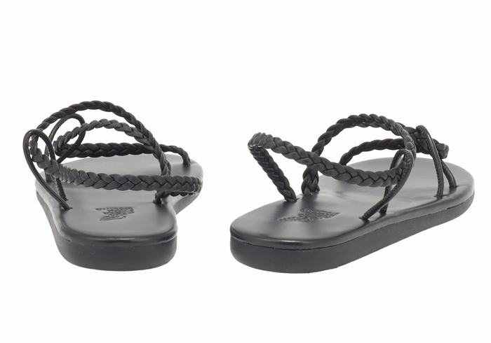 Black Women Ancient Greek Sandals Maya Braided Sandals | QDP224LA