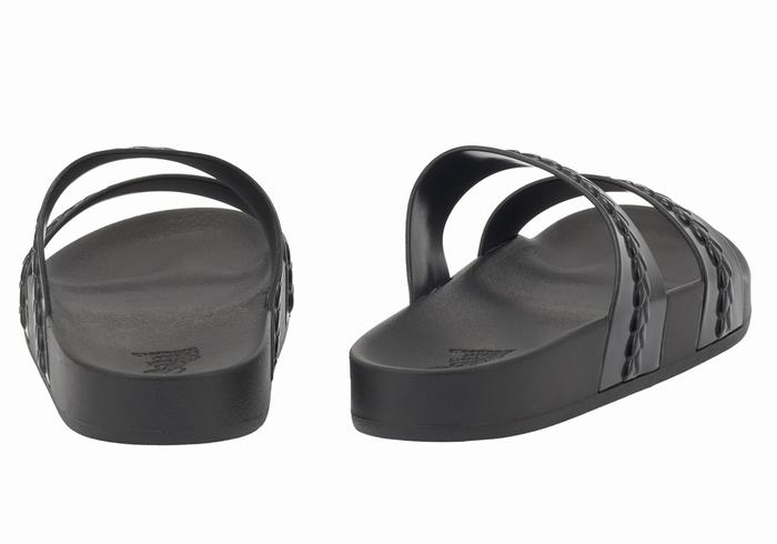 Black Women Ancient Greek Sandals Meli Slide Sandals | NMT3496ZG