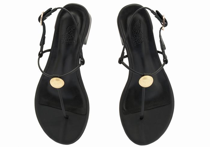 Black Women Ancient Greek Sandals Mistida Heeled Sandals | PWD511WX