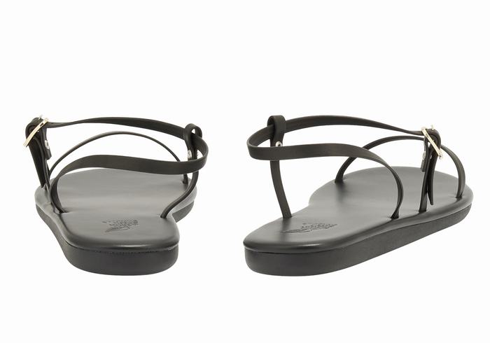 Black Women Ancient Greek Sandals Niove Back-Strap Sandals | FOL422LI