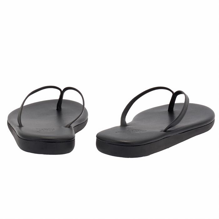 Black Women Ancient Greek Sandals Saionara Flip Flops | KKW6875GX