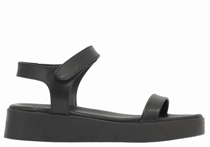 Black Women Ancient Greek Sandals Salamina Leather Platform Sandals | CEV5165SR