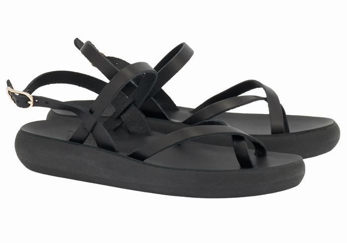 Black Women Ancient Greek Sandals Tereza Comfort Back-Strap Sandals | WTV7553PN