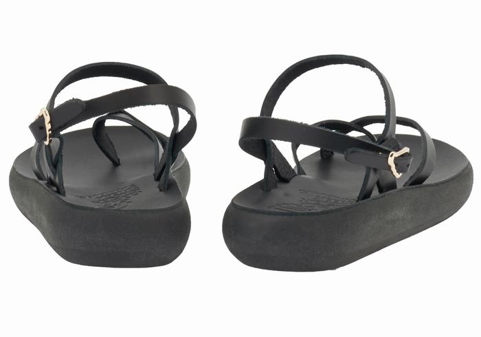 Black Women Ancient Greek Sandals Tereza Comfort Back-Strap Sandals | WTV7553PN