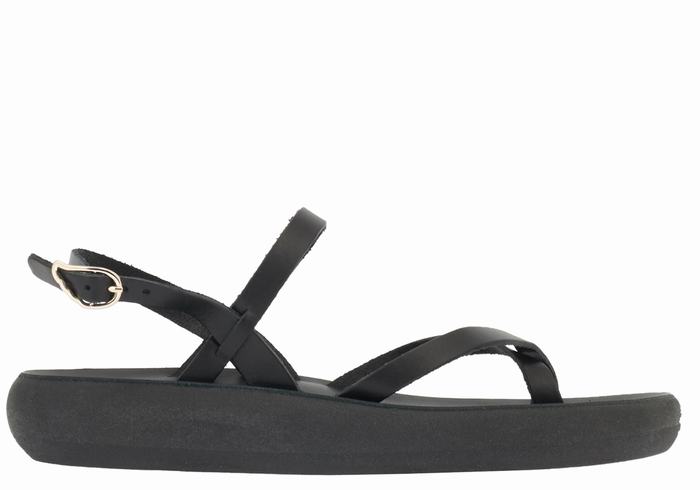 Black Women Ancient Greek Sandals Tereza Comfort Back-Strap Sandals | WTV7553PN