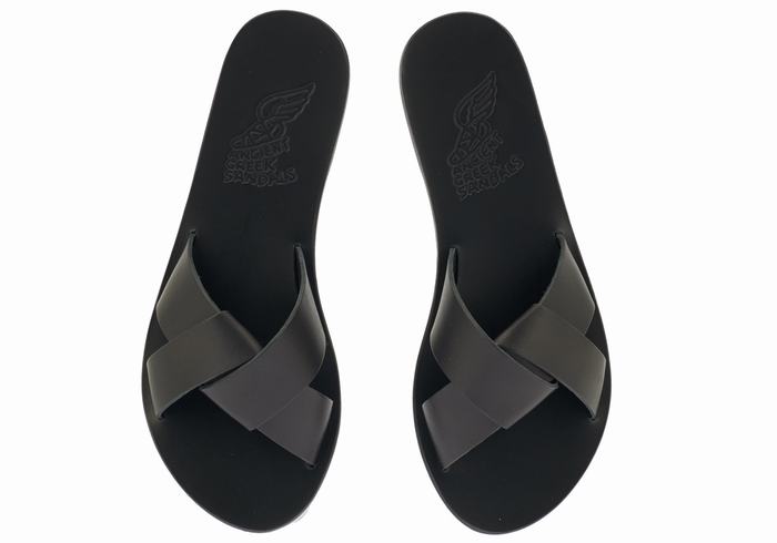 Black Women Ancient Greek Sandals Whitney Slide Sandals | JUR3265EB