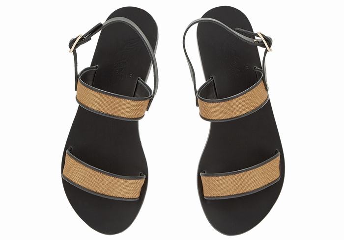 Brown Black Women Ancient Greek Sandals Clio Casual Sandals | IRG4271XO