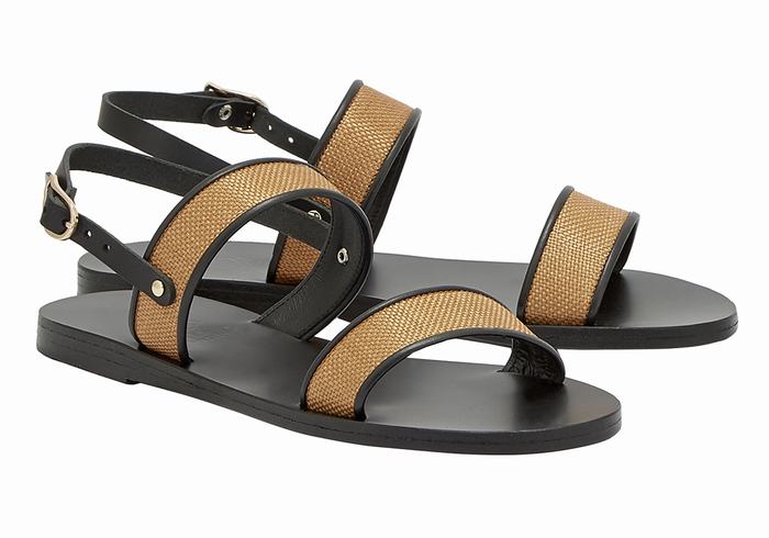 Brown Black Women Ancient Greek Sandals Clio Casual Sandals | IRG4271XO