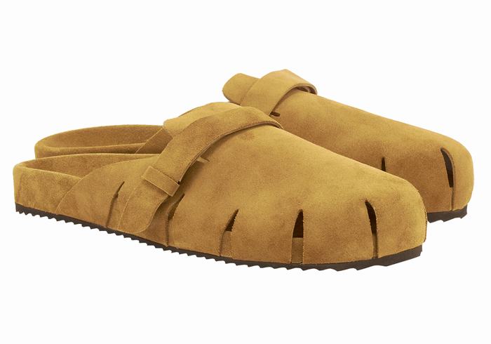 Brown Men Ancient Greek Sandals Atlas Slippers | ZZN9027SG