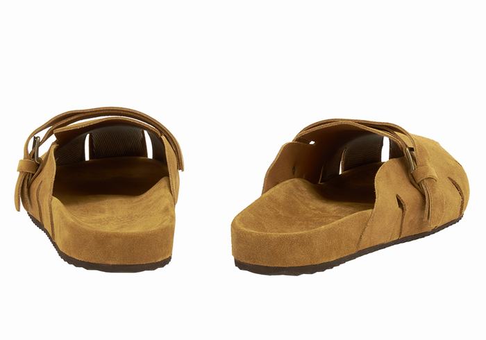 Brown Men Ancient Greek Sandals Atlas Slippers | ZZN9027SG