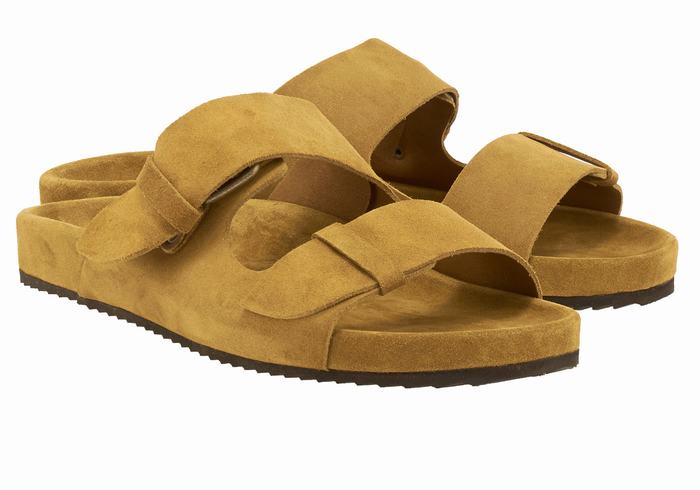 Brown Men Ancient Greek Sandals Diogenis Slippers | QSS150MF