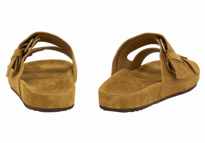 Brown Men Ancient Greek Sandals Diogenis Slippers | QSS150MF