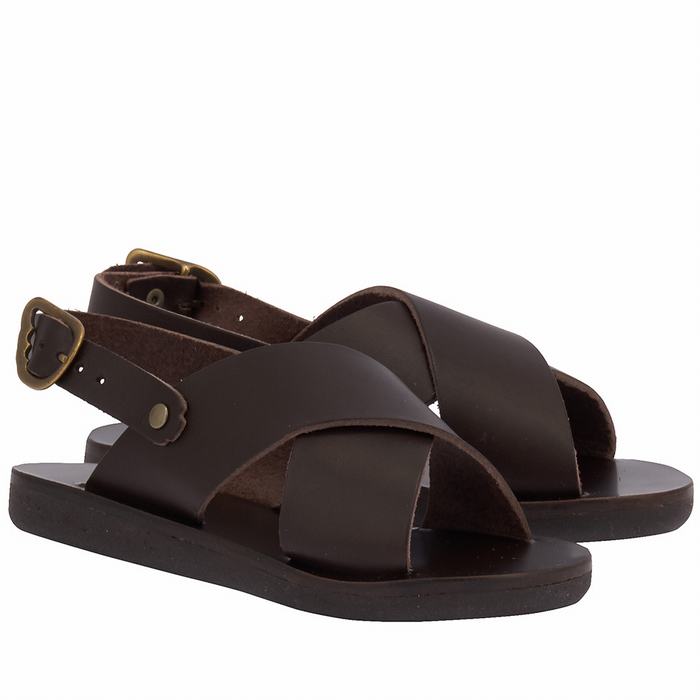 Chocolate Kids' Ancient Greek Sandals Little Maria Soft Casual Sandals | VVG5249HU