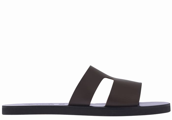 Chocolate Men Ancient Greek Sandals Apteros Slide Sandals | YDD6469GE