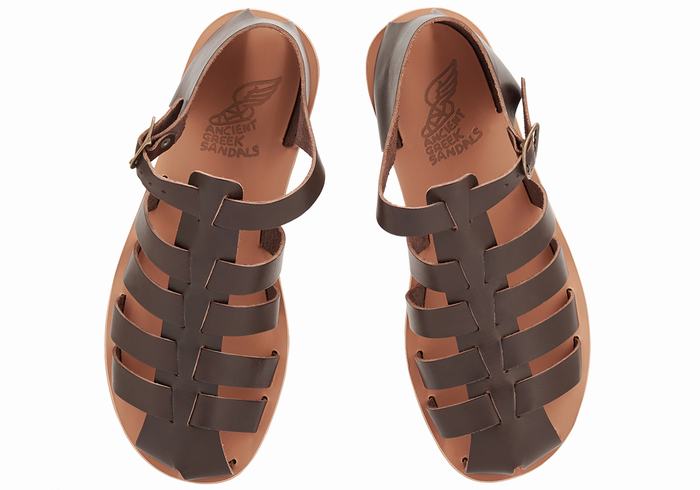 Chocolate Men Ancient Greek Sandals Homer Fisherman Sandals | UGZ9057QG