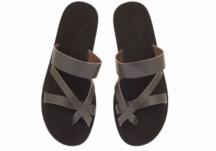 Chocolate Men Ancient Greek Sandals Jason Slide Sandals | HLF433IK