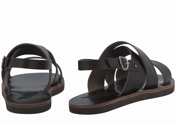 Chocolate Men Ancient Greek Sandals Miltos Casual Sandals | UFM3041QO