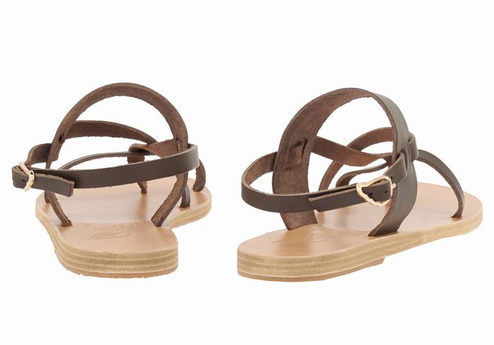 Chocolate Women Ancient Greek Sandals Alethea Back-Strap Sandals | MRX6541TL