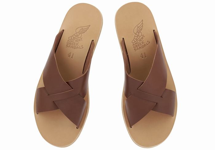 Coffee Men Ancient Greek Sandals Bios Slide Sandals | PNS3073FM