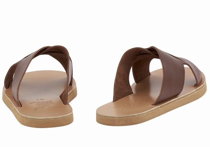 Coffee Men Ancient Greek Sandals Bios Slide Sandals | PNS3073FM