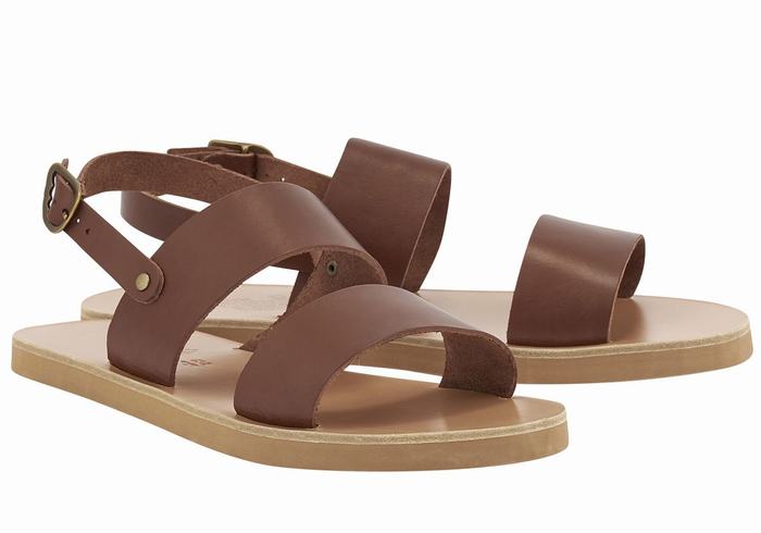 Coffee Men Ancient Greek Sandals Dinatos Casual Sandals | CCQ6852AJ