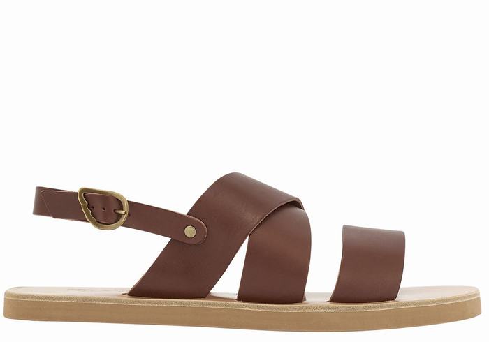 Coffee Men Ancient Greek Sandals Miltos Casual Sandals | FIO1853WV