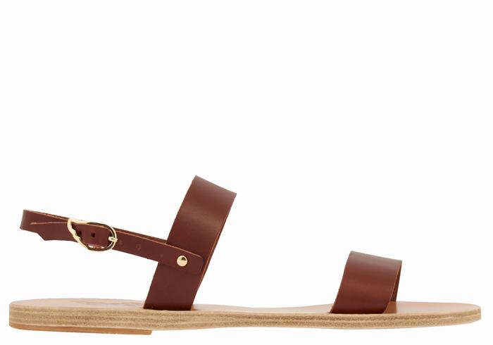 Coffee Women Ancient Greek Sandals Clio Back-Strap Sandals | RUR10074GA