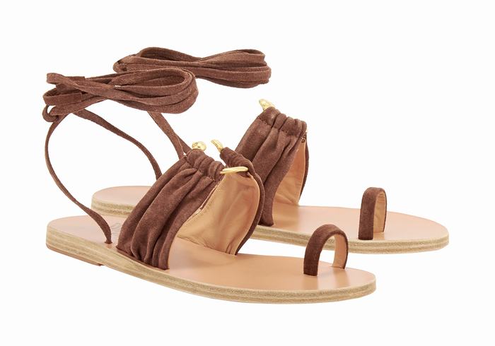 Coffee Women Ancient Greek Sandals Kerasia Gladiator Sandals | ODA7094CS