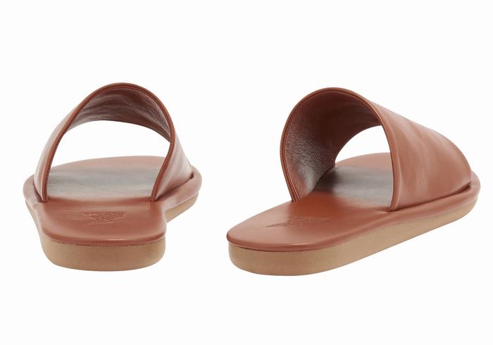 Dark Brown Women Ancient Greek Sandals Cerastes Slide Sandals | GGL789MC