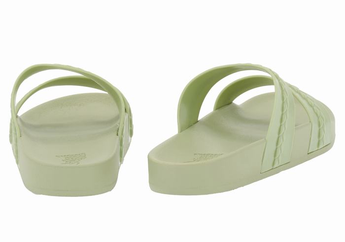 Green Women Ancient Greek Sandals Meli Slide Sandals | JTR8777NT