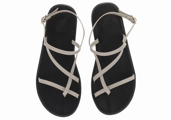 Grey Brown Women Ancient Greek Sandals Alethea Back-Strap Sandals | AED4624ED