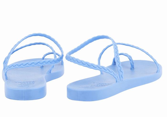 Light Blue Women Ancient Greek Sandals Eleftheria Braided Sandals | CWP3780UG