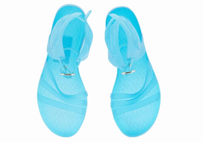 Light Blue Women Ancient Greek Sandals Ikaria Ankle Strap Sandals | DXT6069TJ