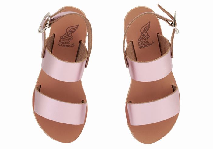 Pink Kids' Ancient Greek Sandals Little Clio Soft Casual Sandals | JWA4345UR