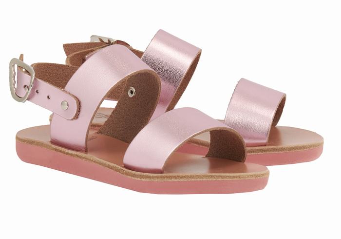 Pink Kids' Ancient Greek Sandals Little Clio Soft Casual Sandals | JWA4345UR