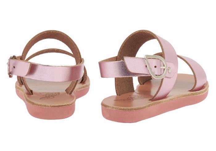 Pink Kids' Ancient Greek Sandals Little Clio Soft Casual Sandals | JWA4345UR