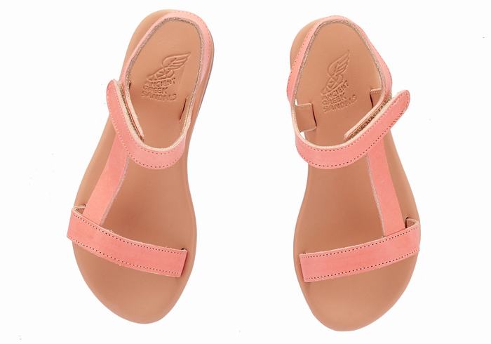 Pink Kids' Ancient Greek Sandals Little Iasonas Soft Casual Sandals | XNS7739QC