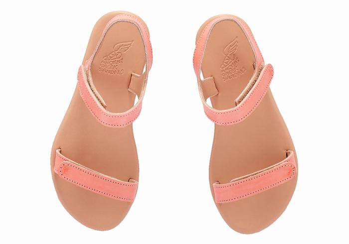 Pink Kids' Ancient Greek Sandals Little Poros Soft Casual Sandals | DLB939NP